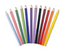 Jumbo Colored Pencils - Triangular No-Roll (12 pack)