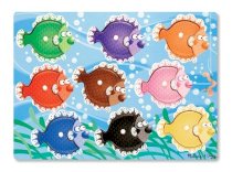 Colorful Fish Peg Puzzle - 9 Pieces