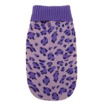 East Side Collection Vibrant Leopard Dog Sweater - Ultra Violet