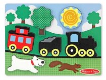 Chunky Puzzle Scene - Red Caboose - 6 Pieces