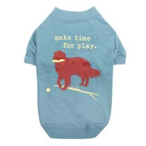 Dog is Good Make Time for Play Dog T-Shirt - Blue