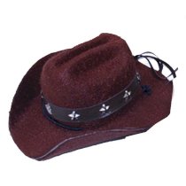Dog Cowboy Hat - Brown