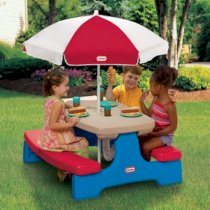 Bộ bàn ghế dã ngoại (có dù) Picnic Table Evergreen (LT-403V00070)