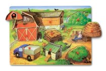 Farm "Hide & Seek" Peg Puzzle