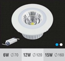 Đèn Led đổi màu (Cob-Xanh dương-Trắng) Minh Đức MĐ-15 (12W-Φ120)