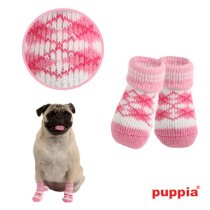 Argyle Dog Socks by Puppia - Pink