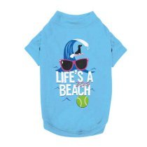 Life's a Dog Beach T-Shirt - Blue