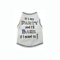 It's My Party Dog Tank Top - White