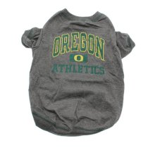 Oregon Ducks Dog T-Shirt - Grey