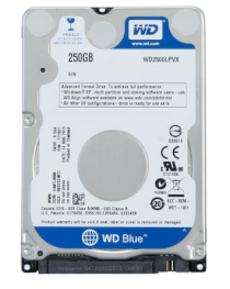 Western Digital Blue 250GB - 5400rpm - 8MB Cache - Sata 6.0 Gb/s (WD2500LPVX)