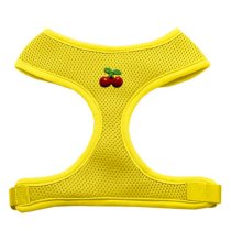 Red Cherry Chipper Dog Harness - Yellow