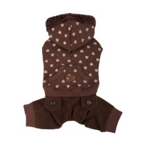 Choco Chip Dog Jumpsuit by Pinkaholic - Brown