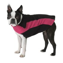 Slater's Fleece Dog Vest - Black and Hot Pink