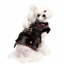 Nadia Flirt Dog Harness by Pinkaholic - Black