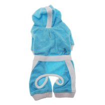 PuppyPAWer Terry Hoody Jumper by Dogo - Blue