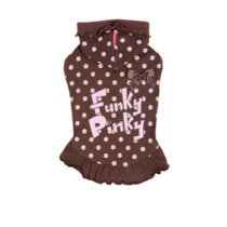 Funky Pinky Dog Hoodie by Pinkaholic - Brown