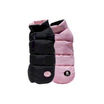 Pink & Black Skull Reversible Ski Dog Vest