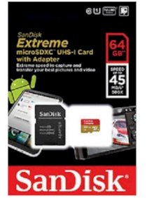 SanDisk 64GB microSDXC Extreme (Class 10) 45MB/s