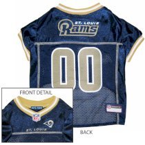 St. Louis Rams Officially Licensed Dog Jersey - Gold Colored Trim