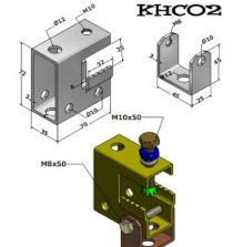 Kẹp xà gồ treo ty Hùng Cường M10 (KHC02)