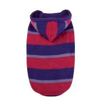 Striped Knit Dog Hoodie - Ultra Violet