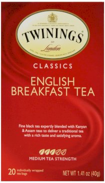 Twinings English Breakfast Tea, Tea Bags, 20-Count Boxes (Pack of 6)