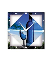 Amore Wine And Glass Wall Clock