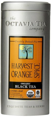 Octavia Tea Harvest Orange Spice (Organic, Fair Trade Black Tea), 3.35-Ounce Tin