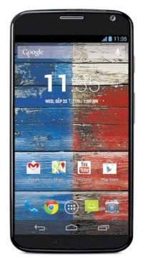 Motorola Moto X XT1058 32GB Black front Leather Navy Blue back for AT&T
