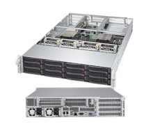 Server SuperServer 6028U-TR4T+ (Black) (SYS-6028U-TR4T+) E5-2620 v3 (Intel Xeon E5-2620 v3 2.40GHz, RAM 8GB, 1000W, Không kèm ổ cứng)