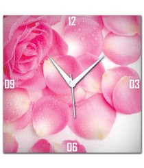 Amore Pink Rose Wall Clock