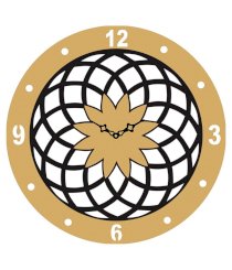 Sai Enterprises Black And Beige Mdf Wood Criss Cross Wall Clock