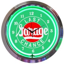Neonetics Cars and Motorcycles 15" Last Chance Garage Wall Clock