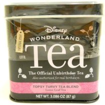 Alice in Wonderland the Official Unbirthday Tea Disney Parks Exclusive Topsy Turvy Tea Blend Loose Leaf Tea