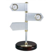 Chass Road to Success Clock with 1 Blank Sign