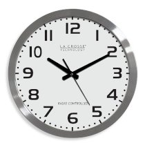 La Crosse Technology 16-Inch Atomic Wall Clock with White Dial