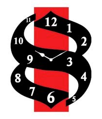 Sai Enterprises Red And Black Mdf Wood Trendy Wall Clock