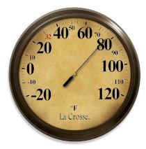 La Crosse Technology Traditional 8 1/2-Inch Indoor/Outdoor Analog Thermometer