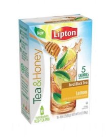 Lipton To Go Stix Iced Black Tea Mix, Tea and Honey, Lemon, 0.14 oz, 10Count ( Pack of 12 )