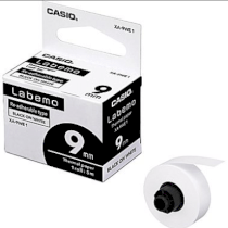 Nhãn in Casio XA-9WE1 (chữ đen nền trắng 9mm)