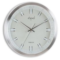 Opal Luxury Time Products 14" Round Aluminium Case Wall Clock