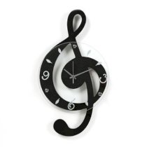 Ashton Sutton Musical Cleff Wall Clock