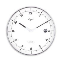 Opal Luxury Time Products 12" Round Stainless Steel Case Wall Clock