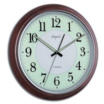 Opal Luxury Time Products 15" Luminous Dial Dark Wood Wall Clock