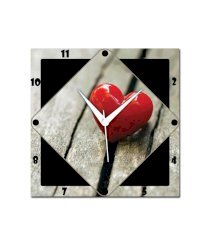 Amore Red Heart Wall Clock 01