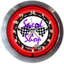 Neonetics Cars and Motorcycles 15" Speed Shop Wall Clock