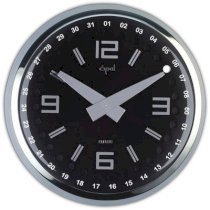 Opal Luxury Time Products 13" Stainless Steel Round Case Wall Clock