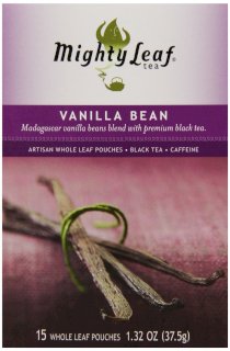 Mighty Leaf Tea Vanilla Bean, 1.32 oz. Whole Leaf Pouch, 15 Count
