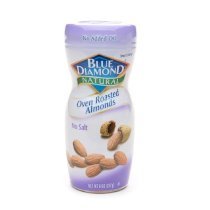 Blue Diamond Natural Oven Roasted Almonds No Salt (Pack of 4)