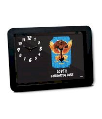 Bluegape Gray Plastic Love Is The Forgotten Cure Table Clock